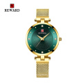 REWARD RD22006L Women Watch Quartz Mesh belt Ladies Dress Waterproof Clock Reloj Mujer Fashion Diamond Golden Watches Female